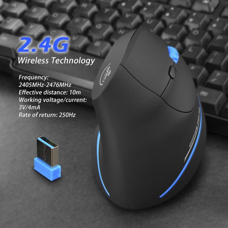 ZELOTES F-35A 6-Buttons Vertical Grip Ergonomic Rechargeable Wireless Mouse(Wireless Version) - Wireless Mice by ZELOTES | Online Shopping UK | buy2fix