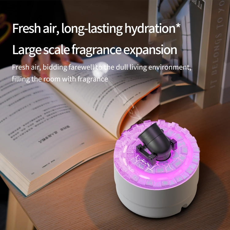 Turret Shape Aromatherapy Humidifier With 3-speed Timer 7-color Atmosphere Light US Plug Black - Air Purifiers & Accessories by buy2fix | Online Shopping UK | buy2fix