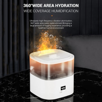 JSQ-58 1.1L large Capacity Digital Display Flame Atomization Humidifier, Color: Matt Black(EU Plug) - Air Purifiers & Accessories by buy2fix | Online Shopping UK | buy2fix