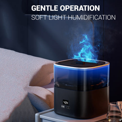 JSQ-58 1.1L large Capacity Digital Display Flame Atomization Humidifier, Color: Matt Black(EU Plug) - Air Purifiers & Accessories by buy2fix | Online Shopping UK | buy2fix