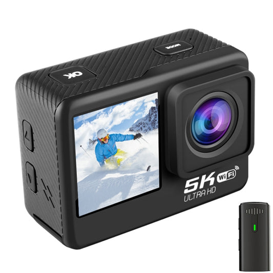 5K/30FPS WIFI HD Anti-Shake Remote Touch Dual-Screen IP68 Waterproof Sports Camera(Microphone Version) - Other Camera by buy2fix | Online Shopping UK | buy2fix