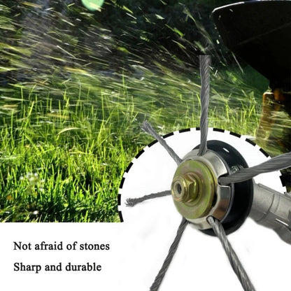 Steel Wire Weeding Wheel Twisted Wire Weeding Disc Mower Blade Accessories, Spec: 3-heads - Lawn Mower, Saws & Accessories by buy2fix | Online Shopping UK | buy2fix