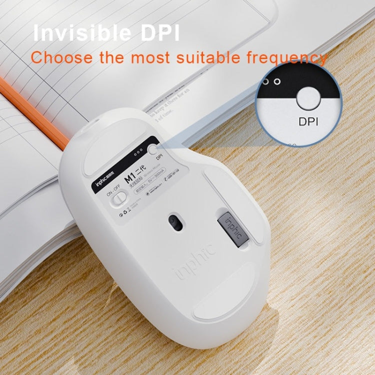 Inphic M1 2nd Generation Wireless Mice Rechargeable Mute Business Office Home Laptop Mouse, Color: 2.4G Silver - Wireless Mice by Inphic | Online Shopping UK | buy2fix