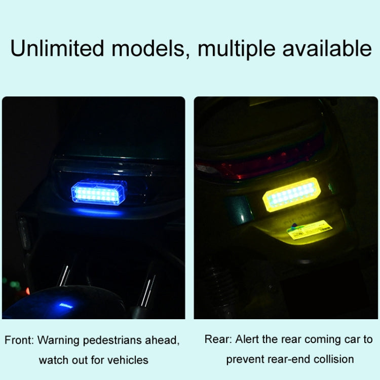 Solar Car Warning Double-Row Flashing Lights, Color: Yellow White - Warning Lights by buy2fix | Online Shopping UK | buy2fix