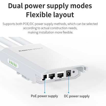 COMFAST CF-EW85 1300Mbps 2.4G/5.8G Gigabit Wireless AP Signal Amplifier Supports DC/POE Power Supply EU Plug - Broadband Amplifiers by COMFAST | Online Shopping UK | buy2fix