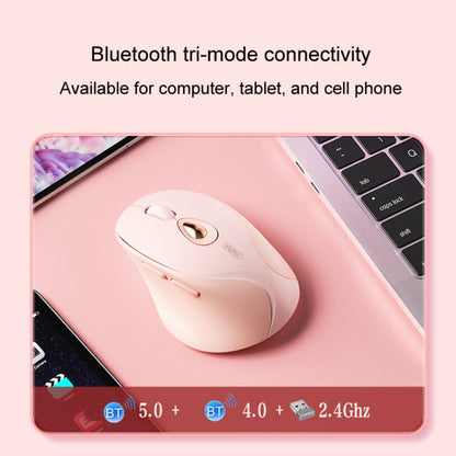 Inphic DR801 2.4G+Bluetooth 5.0/4.0 Wireless Mouse USB Tri-Mode Mute Rechargeable Girls Office Home Gaming Mouse(Pink) - Wireless Mice by Inphic | Online Shopping UK | buy2fix