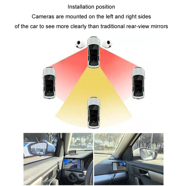 Punch-Free Car Imaging Side View Blind Spot Car Universal Night Vision Camera, Specifications: AHD1080P White - Rear View Cameras by buy2fix | Online Shopping UK | buy2fix