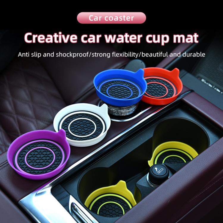 Car Bowl-shaped Non-slip Heat-insulating Double-ring Water Coaster, Color: Black - Car Drink Holders by buy2fix | Online Shopping UK | buy2fix