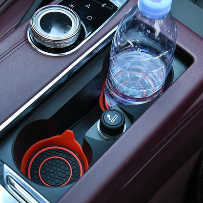 Car Bowl-shaped Non-slip Heat-insulating Double-ring Water Coaster, Color: Red - Car Drink Holders by buy2fix | Online Shopping UK | buy2fix