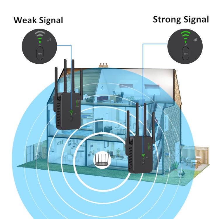 Urant U10 300Mbps 2.4G Wireless Repeater WiFi Signal Amplifier With 4 Antennas EU Plug White - Broadband Amplifiers by Urant | Online Shopping UK | buy2fix