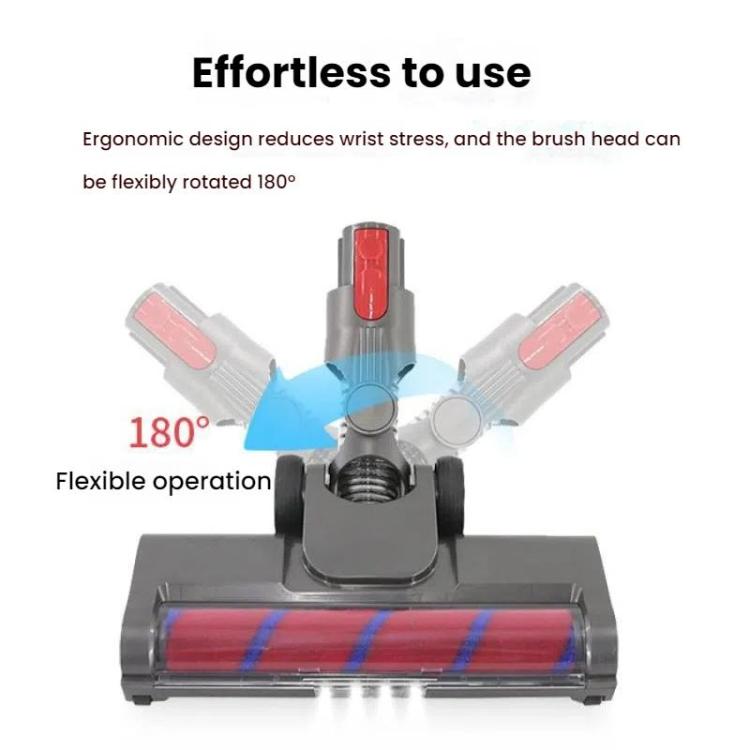 For Dyson V7 / V8 / V10 / V11 Vacuum Cleaner Floor Brush Head With LED Light 03B Roller Soft Velvet - For Dyson Accessories by buy2fix | Online Shopping UK | buy2fix