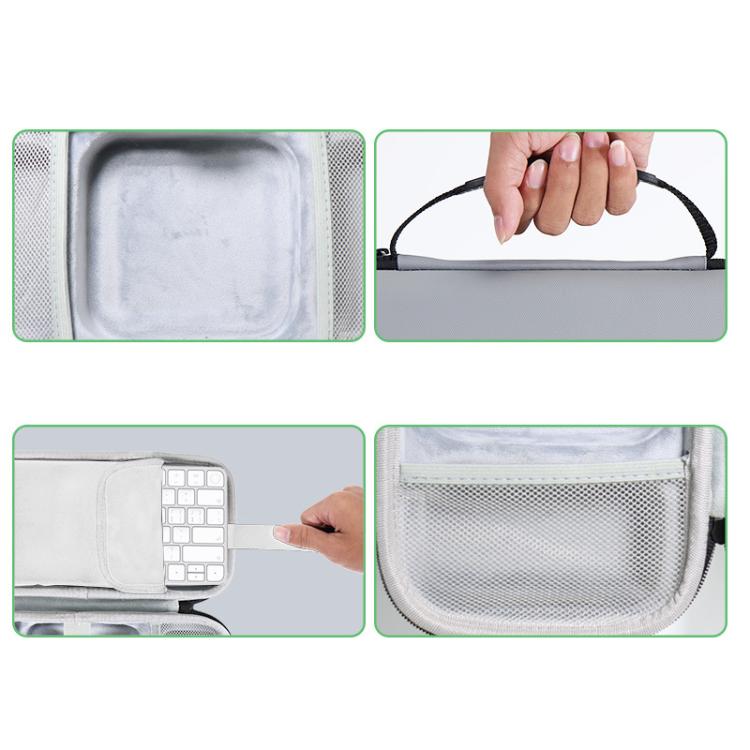 For Mac Mini M4 / M4 Pro Storage Bag Carrying Case Can Store Keyboard, Mouse(White) - MINI PC Accessories & Gadgets by buy2fix | Online Shopping UK | buy2fix