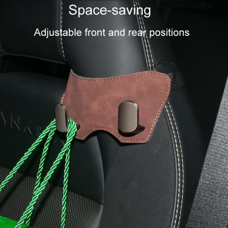 Car Sports Seats With One-Piece Headrests Furring Storage Metal Hooks(Brown) - Auto Fastener & Clips by buy2fix | Online Shopping UK | buy2fix