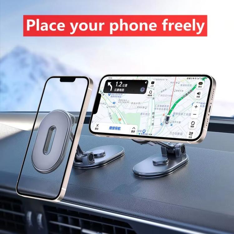 Foldable Magnetic Car Phone Holder Mount Multi-angle Adjustable Cellphone Navigation Bracket(Black) - Universal Car Holders by buy2fix | Online Shopping UK | buy2fix