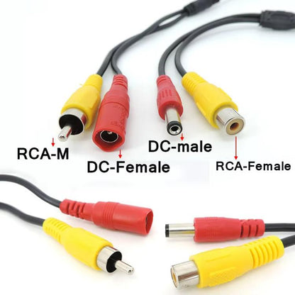 4 Pin Aviation Male To RCA Female DC Male Car Camera Adapter Connector Wire 50cm - DIY Cables by buy2fix | Online Shopping UK | buy2fix