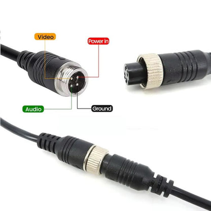 4 Pin Aviation Male To RCA Female DC Male Car Camera Adapter Connector Wire 50cm - DIY Cables by buy2fix | Online Shopping UK | buy2fix