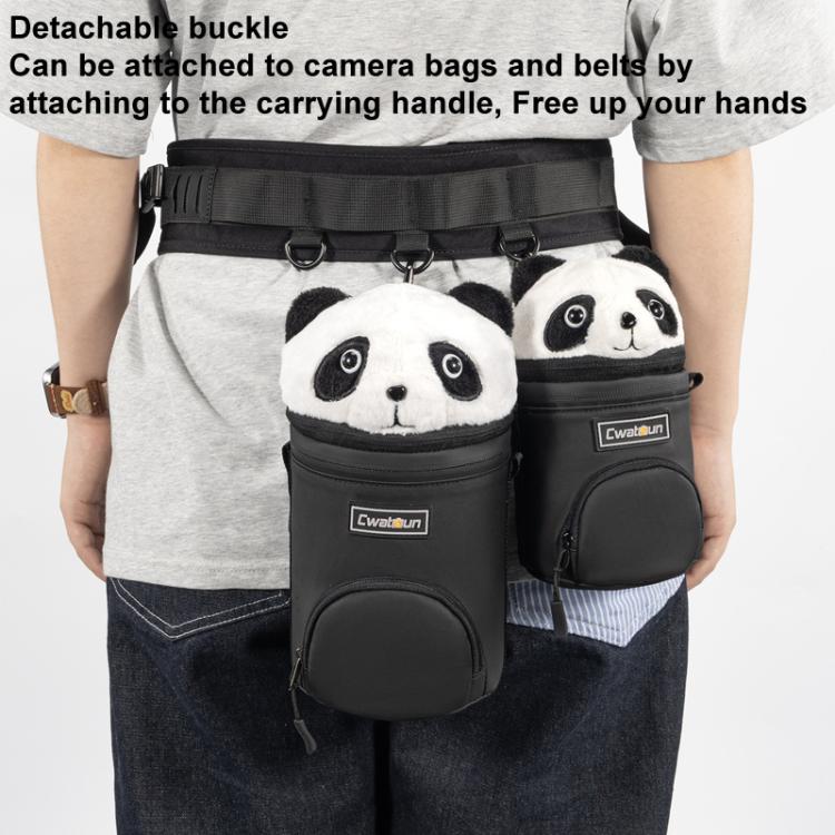 Cwatcun D162 Small Camera Lens Cylinder Cartoon Panda Camera Lens Protective Cover - Lens Bag by Cwatcun | Online Shopping UK | buy2fix