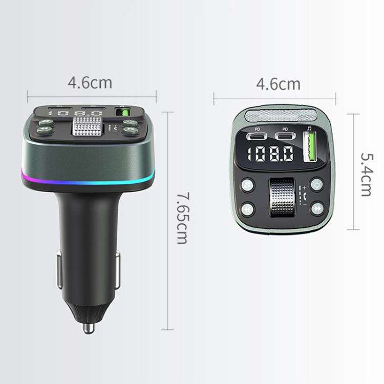 GZ08 Car Voltage Display Fast Charger Subwoofer MP3 Bluetooth Player - Car Charger by buy2fix | Online Shopping UK | buy2fix