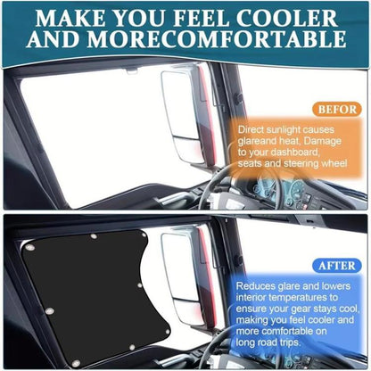 2pcs Car Sun Protection Heat Insulation Sunshade Front Side Curtains - Window Foils & Solar Protection by buy2fix | Online Shopping UK | buy2fix