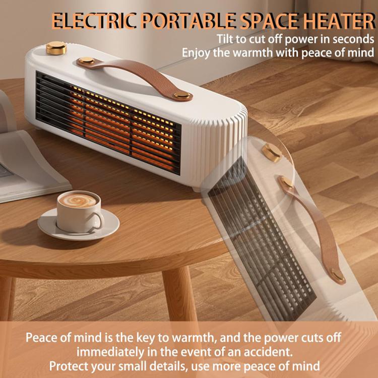 FS007 800W Home Desktop Heater Large Area PTC Heating Device, Spec: EU Plug(White) - Electric Heaters by buy2fix | Online Shopping UK | buy2fix