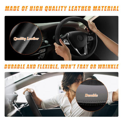 38cm Cars Universal Microfiber Steering Wheel Cover(Beige) - Steering Wheel Accessories by buy2fix | Online Shopping UK | buy2fix