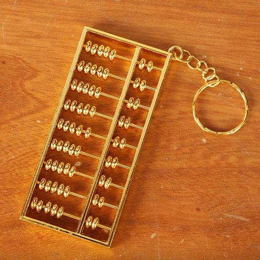 9cm with Keychain Zinc Alloy Gold Plated Daily Charm Abacus Keychain - Key Rings by buy2fix | Online Shopping UK | buy2fix