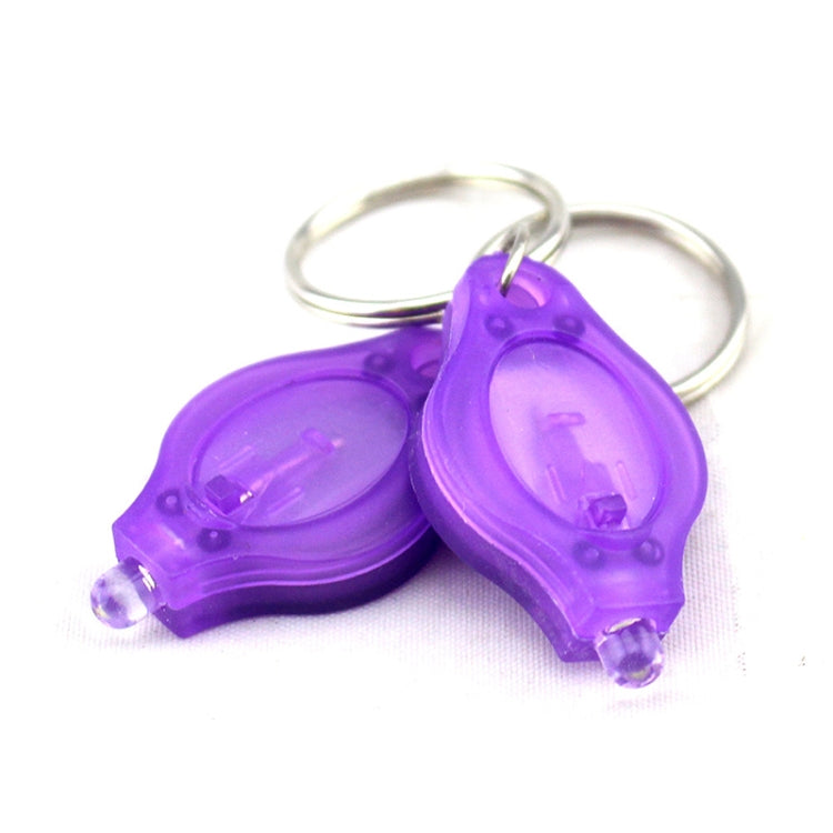 2 PCS Mini Pocket Keychain Flashlight Micro LED Squeeze Light Outdoor Camping Ultra Bright Emergency Key Ring Light Torch Lamp(Purple) - Camping Lighting by buy2fix | Online Shopping UK | buy2fix