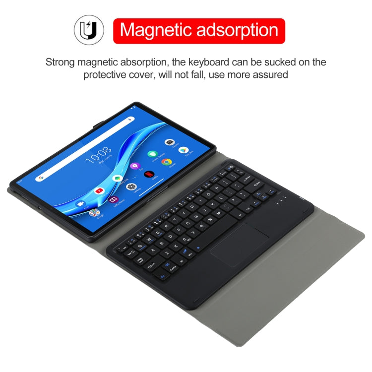 AM10-A Detachable Bluetooth Backlight Keyboard Ultrathin Horizontal Flip Leather Tablet Case with Touchpad & Holder for Lenovo M10 Plus 10.3 inch X606F(Black) - Lenovo Keyboard by buy2fix | Online Shopping UK | buy2fix