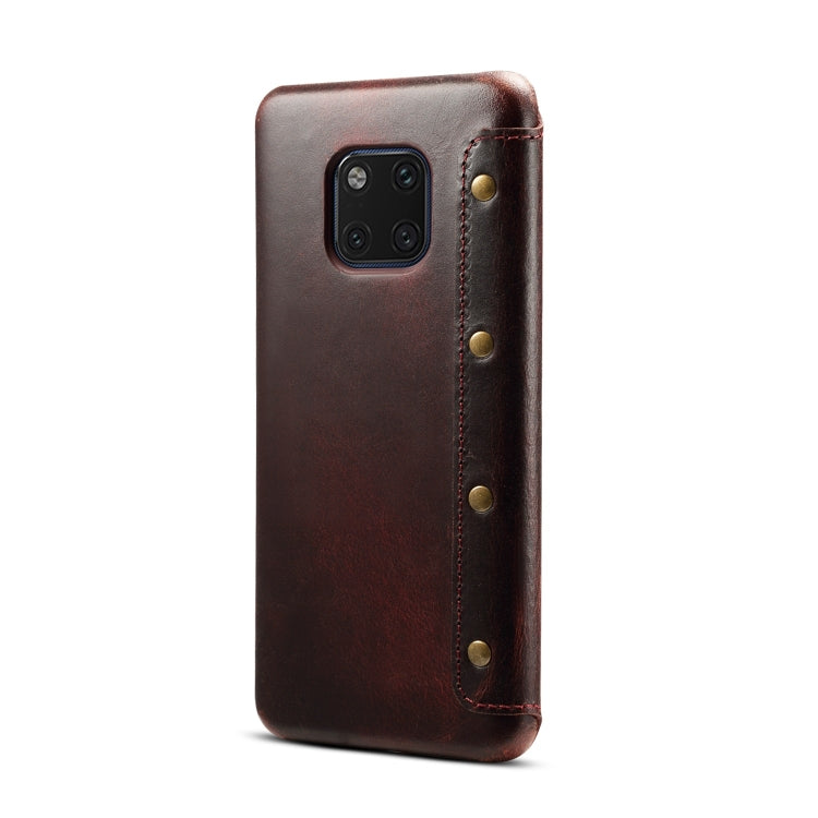 Oil Wax Cowhide Horizontal Flip Leather Case for Huawei Mate 20 Pro, with Card Slots & Wallet - Huawei Cases by Denior | Online Shopping UK | buy2fix