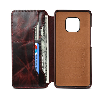 Oil Wax Cowhide Horizontal Flip Leather Case for Huawei Mate 20 Pro, with Card Slots & Wallet - Huawei Cases by Denior | Online Shopping UK | buy2fix