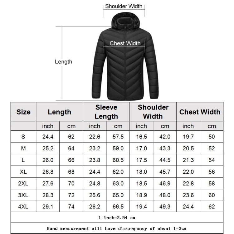 USB Heated Smart Constant Temperature Hooded Warm Coat for Men and Women (Color:Red Size:XXXXL) - Down Jackets by buy2fix | Online Shopping UK | buy2fix