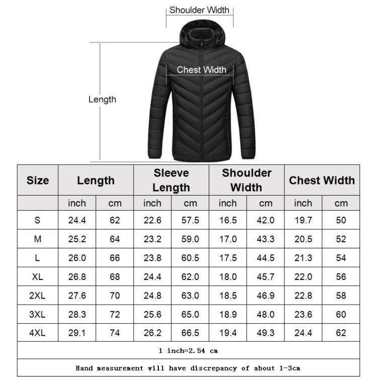 USB Heated Smart Constant Temperature Hooded Warm Coat for Men and Women (Color:Dark Blue Size:XL) - Down Jackets by buy2fix | Online Shopping UK | buy2fix
