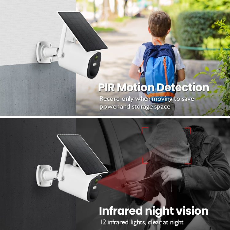 T20 1080P Full HD 4G (US Version) Solar Powered Camera, Support PIR Human Body Infrared Sensor, Night Vision, Two Way Audio, TF Card - Security by buy2fix | Online Shopping UK | buy2fix
