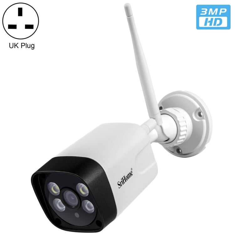 SriHome SH035 3.0 Million Pixels 1296P HD IP Camera, Support Two Way Audio / Motion Detection / Humanoid Detection / Full-color Night Vision / TF Card, UK Plug - Security by SriHome | Online Shopping UK | buy2fix