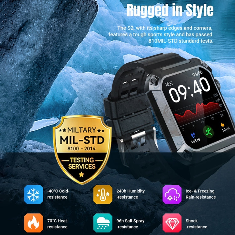 HAMTOD NX3 Pro 1.83 inch Rugged Smart Watch, Support Bluetooth Call / Sleep / Heart Rate / Blood Oxygen / Blood Pressure Monitoring(Green) - Smart Wear by HAMTOD | Online Shopping UK | buy2fix