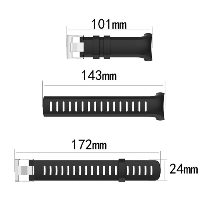 Smart Watch Silicone Watch Band for Suunto D6i(Black) -  by buy2fix | Online Shopping UK | buy2fix