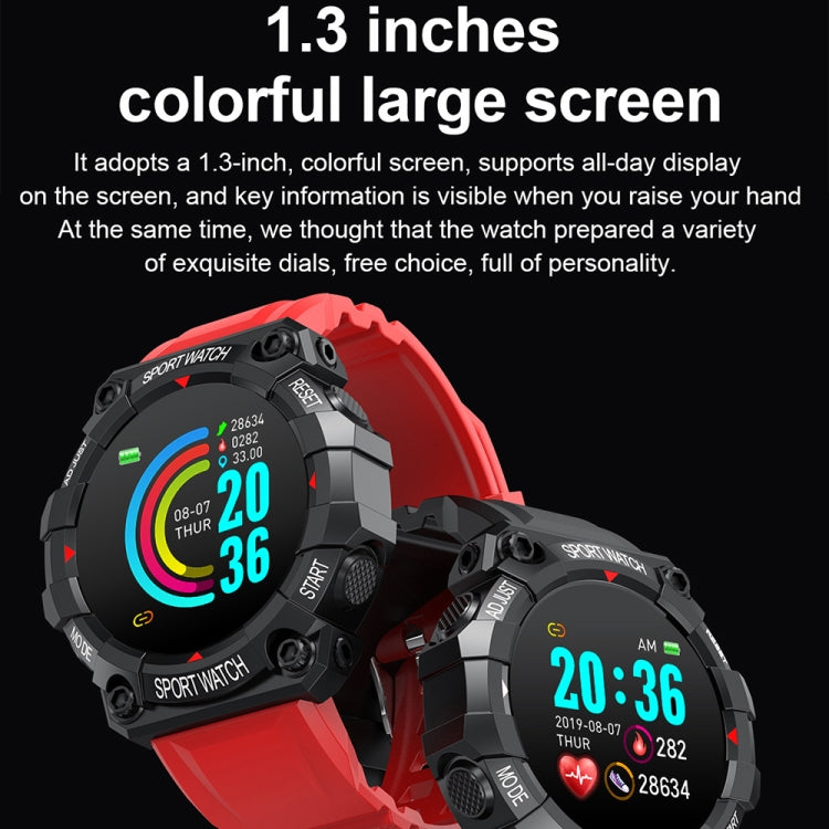 FD68 1.3 inch Color Round Screen Sport Smart Watch, Support Heart Rate / Multi-Sports Mode(Black) - Smart Wear by buy2fix | Online Shopping UK | buy2fix