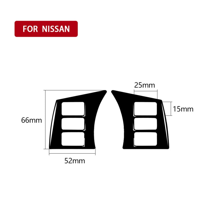 For Nissan 350Z 2003-2009 2pcs Car Steering Wheel Button Frame Type A Decorative Stickers, Left and Right Drive Universal - In Car by buy2fix | Online Shopping UK | buy2fix