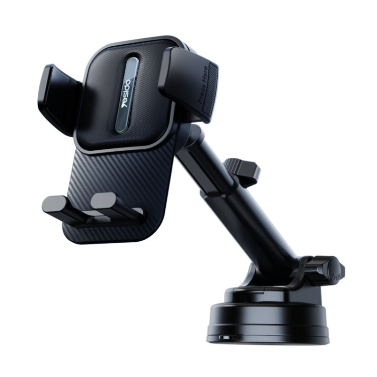 Yesido C174 Suction Cup Type Telescopic Car Phone Holder (Black) - Universal Car Holders by Yesido | Online Shopping UK | buy2fix