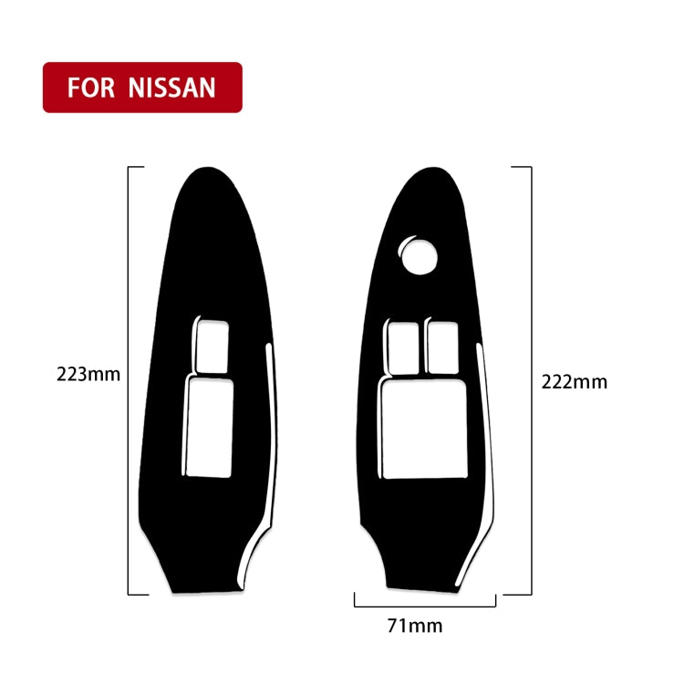 For Nissan 370Z Z34 2009- 2 in 1 Car Window Lift Panel Decorative Sticker, Right Drive (Black) - In Car by buy2fix | Online Shopping UK | buy2fix