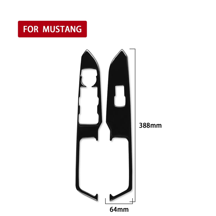 For Ford Mustang 2015-2020 Car Window Lift Panel Decorative Sticker, Left Drive (Black) - In Car by buy2fix | Online Shopping UK | buy2fix