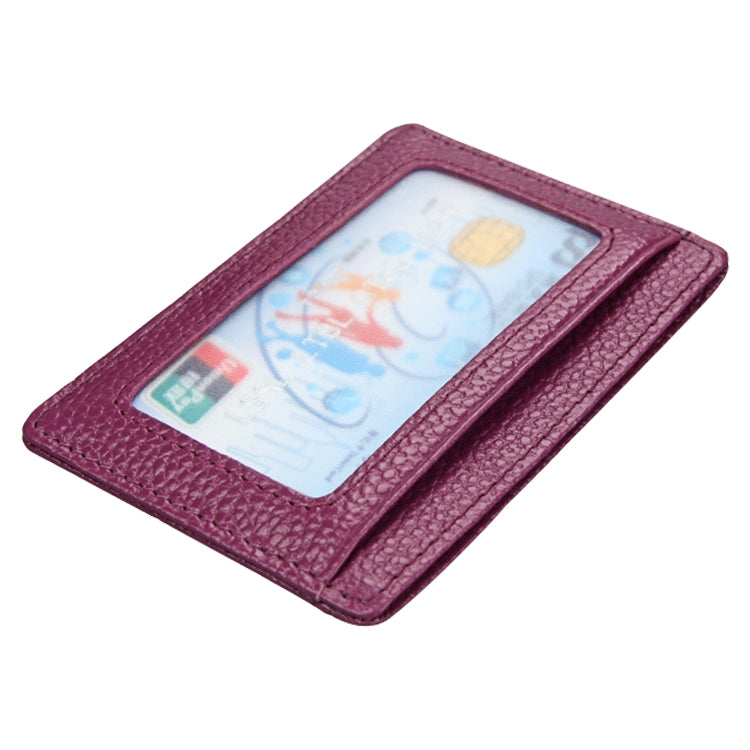 KB37 Antimagnetic RFID Litchi Texture Leather Card Holder Wallet Billfold for Men and Women (Purple) - Antimagnetic RFID Package by buy2fix | Online Shopping UK | buy2fix