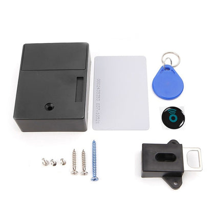 T3 ABS Magnetic Card Induction Lock Invisible Single Open Cabinet Door Lock (Black) - Home & Garden by buy2fix | Online Shopping UK | buy2fix