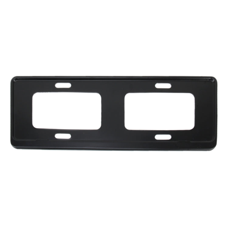 2 PCS Car License Plate Frames Stainless Steel License Plate Frame(Black) - License Plate Covers & Frames by buy2fix | Online Shopping UK | buy2fix