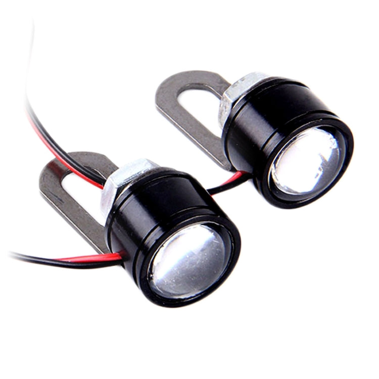 2 PCS 12V 3W Yellow Light Eagle Eyes LED Strobe Light For Motorcycle ，Wire Length: 90cm - Eagle Eye Lights by buy2fix | Online Shopping UK | buy2fix