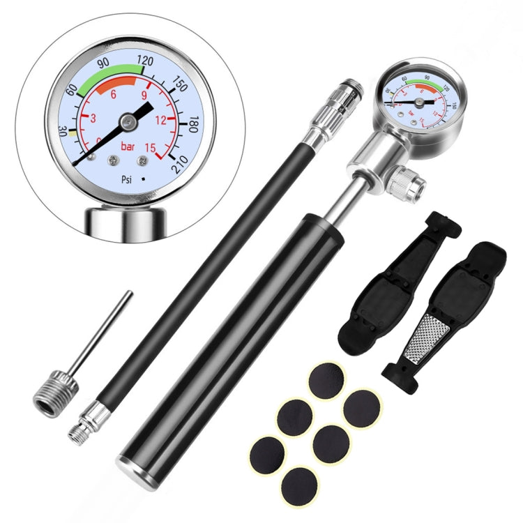 Portable High Pressure Pump Bicycle Pump Mini Mountain Bike Pump + Crowbar - Bicycle Locks & Bicycle Pumps by buy2fix | Online Shopping UK | buy2fix