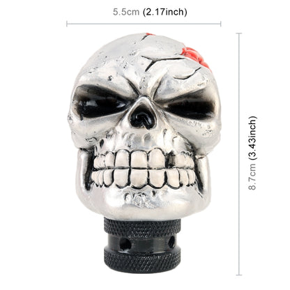 Universal Skull Head Shape Manual or Automatic Gear Shift Knob, Size: 8.7x5.5cm (Silver) - Shift Knob by buy2fix | Online Shopping UK | buy2fix