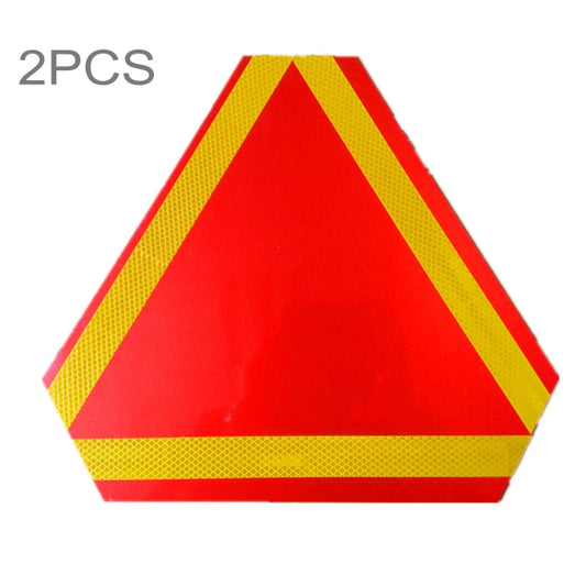 2 PCS Rear Truck Trailer Triangle Reflector Safty Warning Aluminum Board, Thickness: 1mm - Reflective Material by buy2fix | Online Shopping UK | buy2fix