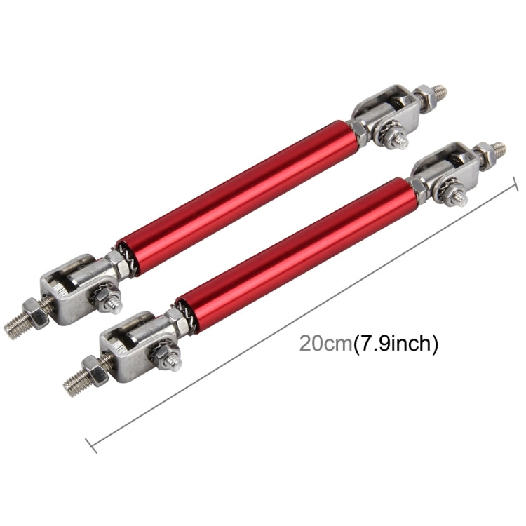 2 PCS Car Modification Large Surrounded By The Rod Telescopic Lever Front and Rear Bars Fixed Front Lip Back Shovel Adjustable Small Rod, Length: 20cm(Red) - In Car by buy2fix | Online Shopping UK | buy2fix