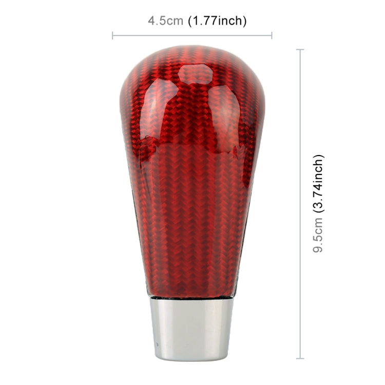 Universal Carbon Fiber Texture Leather Hole Pattern Car Gear Shift Knob Modified Shifter Lever Knob - Shift Knob by buy2fix | Online Shopping UK | buy2fix